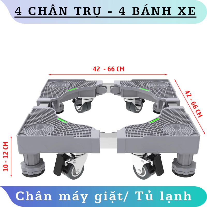 [4 chân trụ và 8 chân trụ] Chân đế máy giặt, tủ lạnh/ Kệ máy giặt  –– giảm rung giảm chấn/ Điều chỉnh kích thước