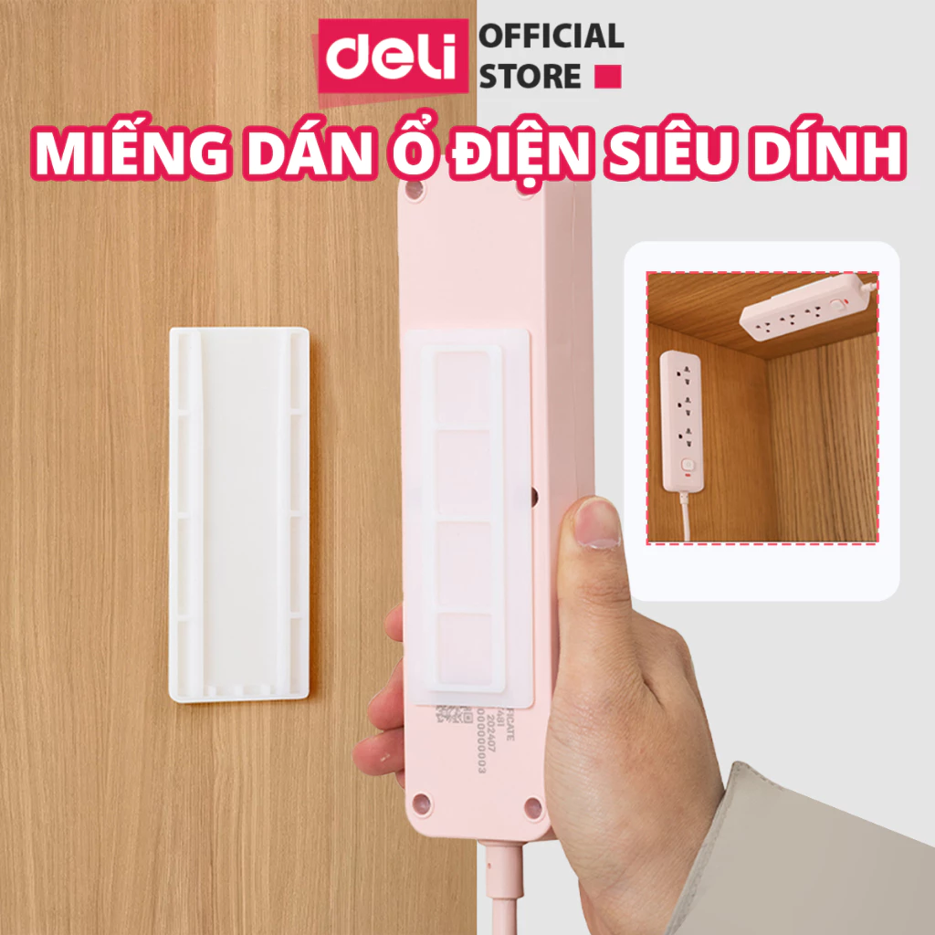 Miếng Dán Ổ Cắm Điện Cố Định Trên Tường, Giá Đỡ Ổ Cắm Điện Đa Năng Dính Dán Dễ Dàng Tiện Lợi