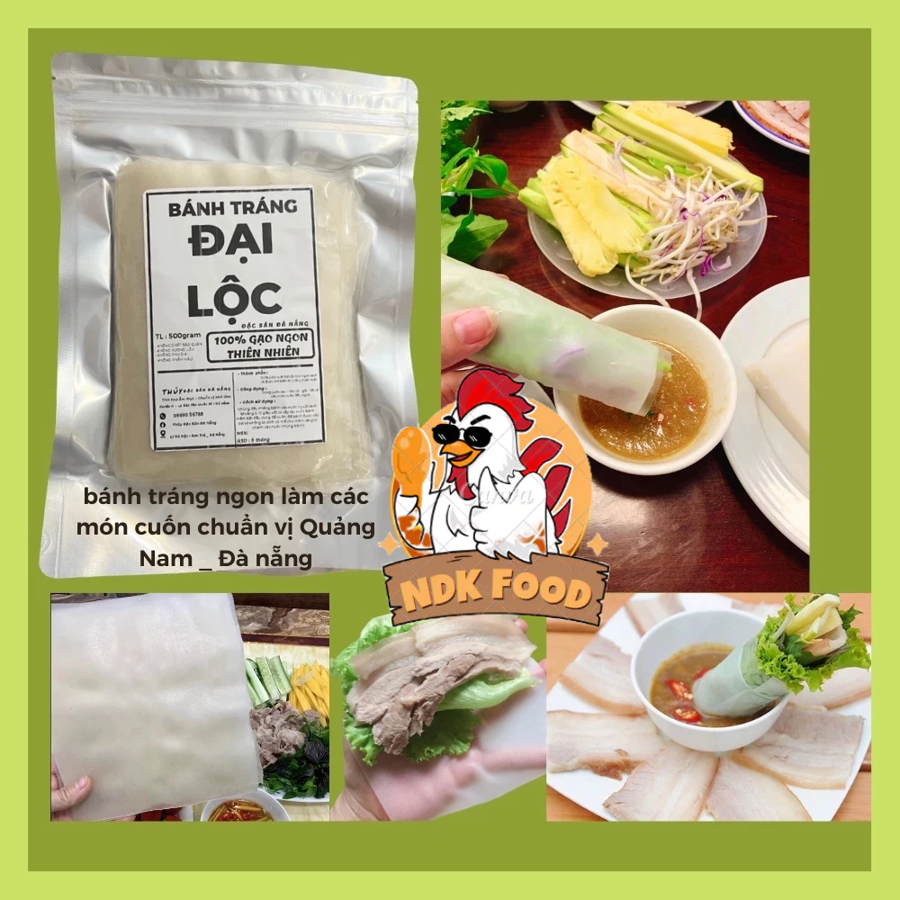 Bánh Tráng Nhúng Nước Đại Lộc 500g – Dẻo Mềm, Không Chua, Đặc Sản Quảng Nam chất lượng loại 1
