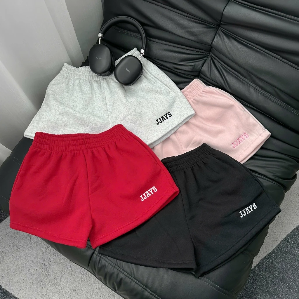 Quần short NỈ BÔNG JJAYS Thêu Chữ , Form Nữ 🖤 Jaystoree
