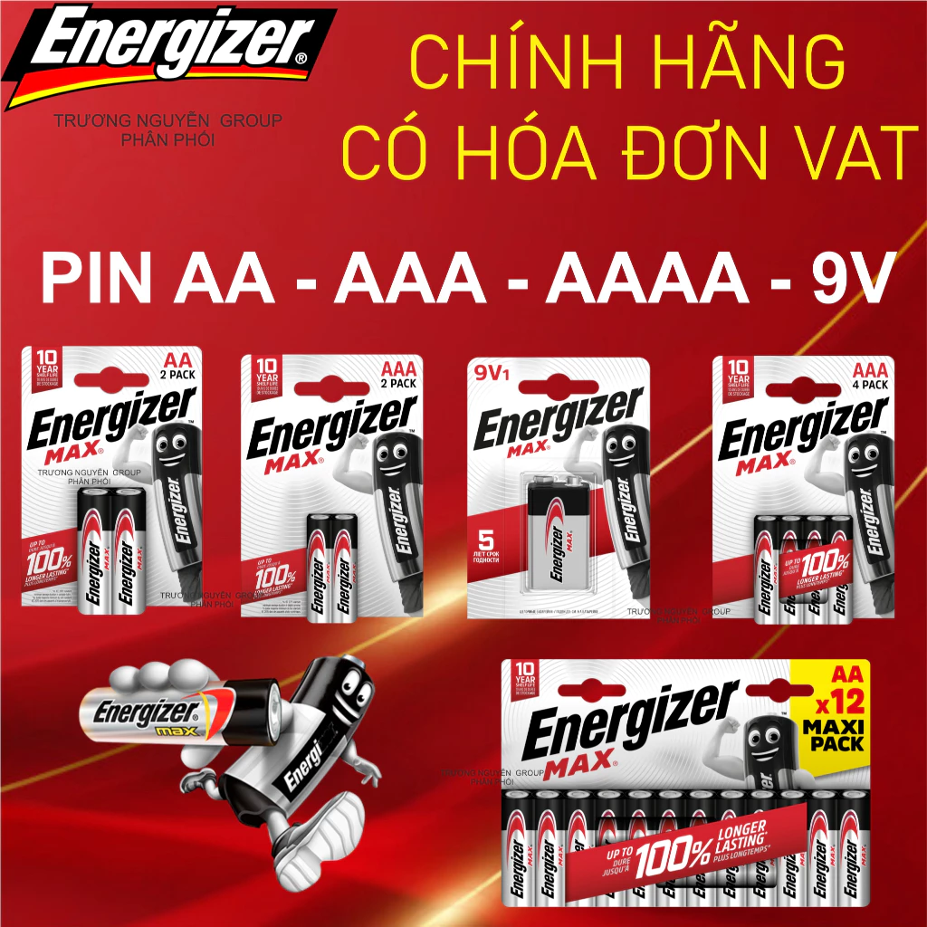 Pin cho Phím Chuột KHông Dây Loại Tốt Chính Hãng Energizer AA/ AAA Alkaline Tiểu-Đũa Dùng 1-3 Tháng mới phải thay.
