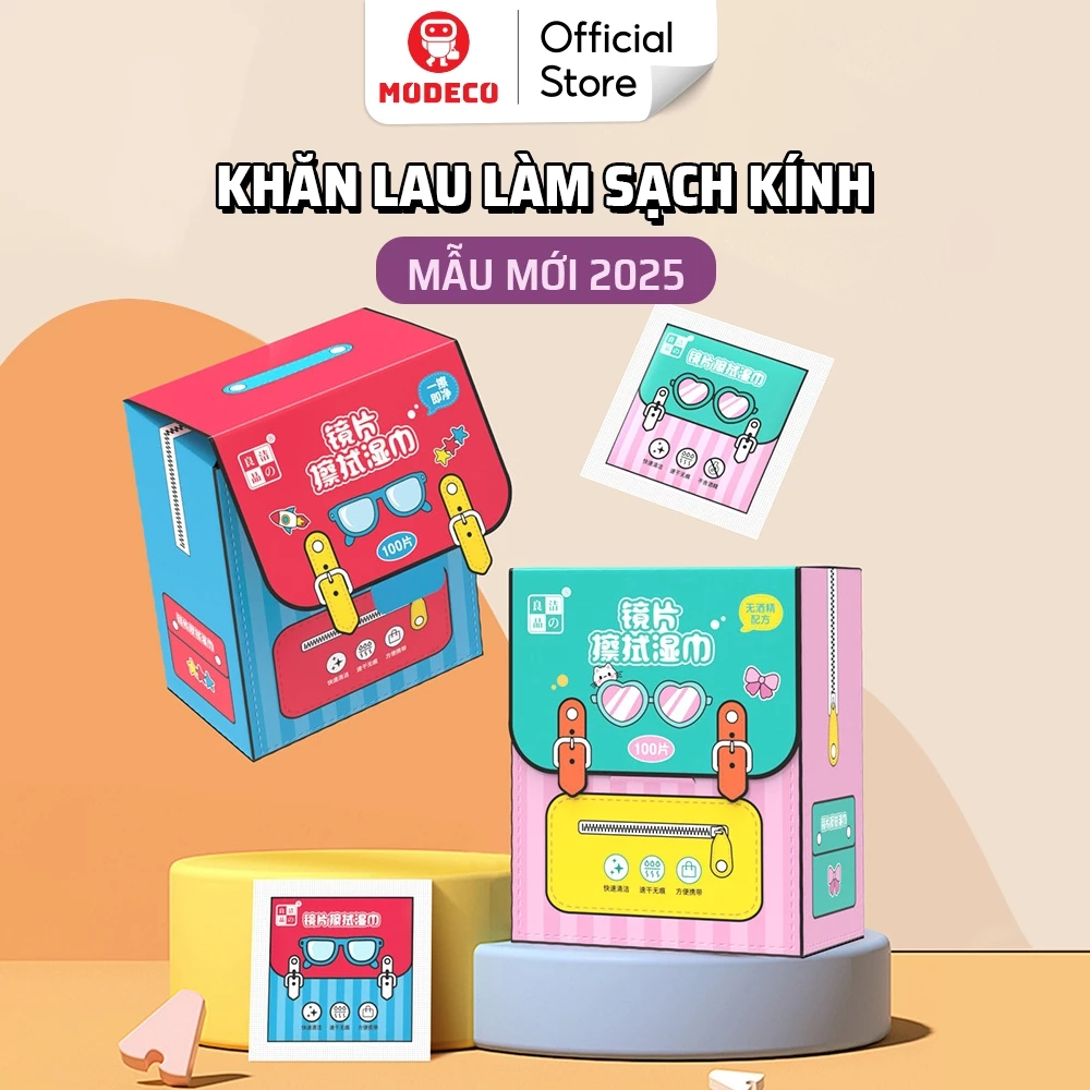 Khăn Lau Kính Modeco, Lau Sạch Bụi Bẩn, Dấu Vân Tay, Khử Khuẩn, Chống Nhờn Trên Mặt Kính
