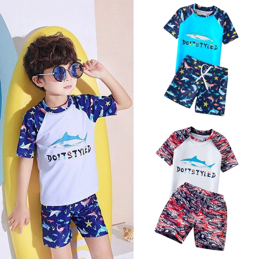 Đồ bơi bé trai size đại, Bộ bơi cho bé trai họa tiết size đại từ 10 - 55kg - Bộ DO IT