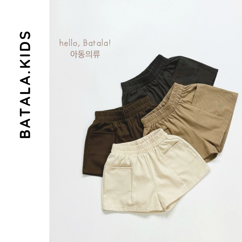 Quần short kaki 02 cho bé Batala Kids, Quần đùi kaki 4 MÀU MỚI bé trai bé gái phong cách Hàn Quốc SHORT KAKI 02 2025