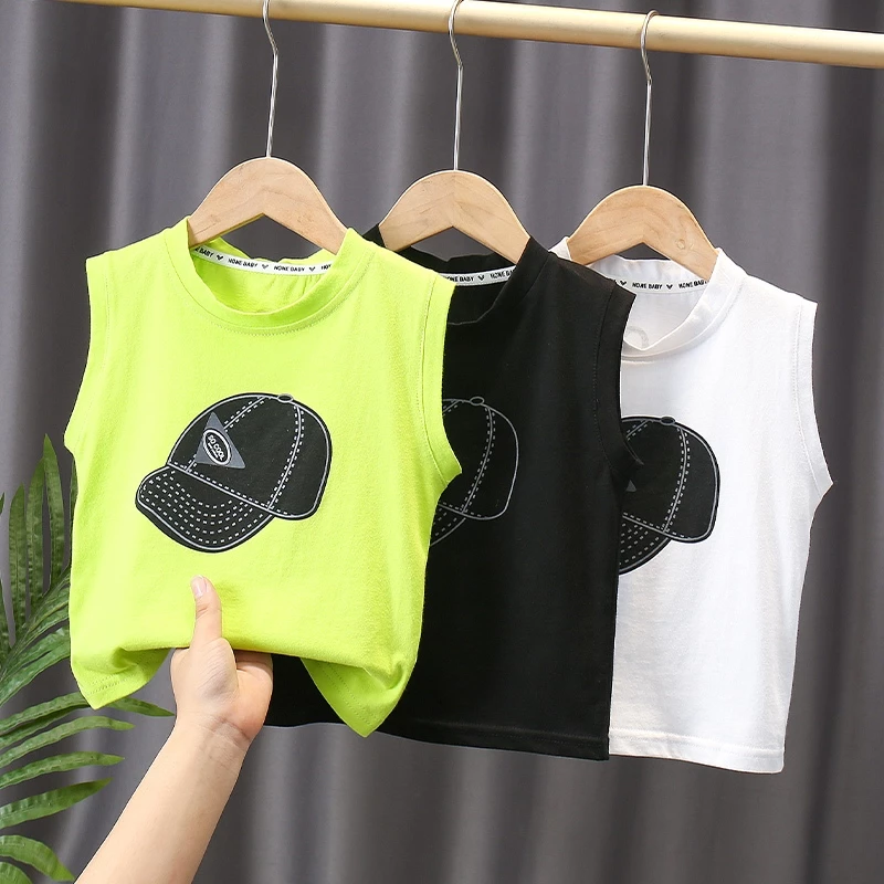 Áo ba lỗ cho bé trai bé gái mặc hè chất cotton size đến 65kg - Áo LAKUER 8-60kg