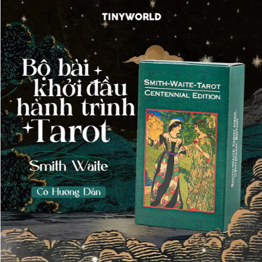Bộ Bài Tarot Bói Smith Waite Tarot Cao Cấp Size Thường, combo bộ bài smith kèm phụ kiện khăn,túi,thảm,đá, tarot cơ bản