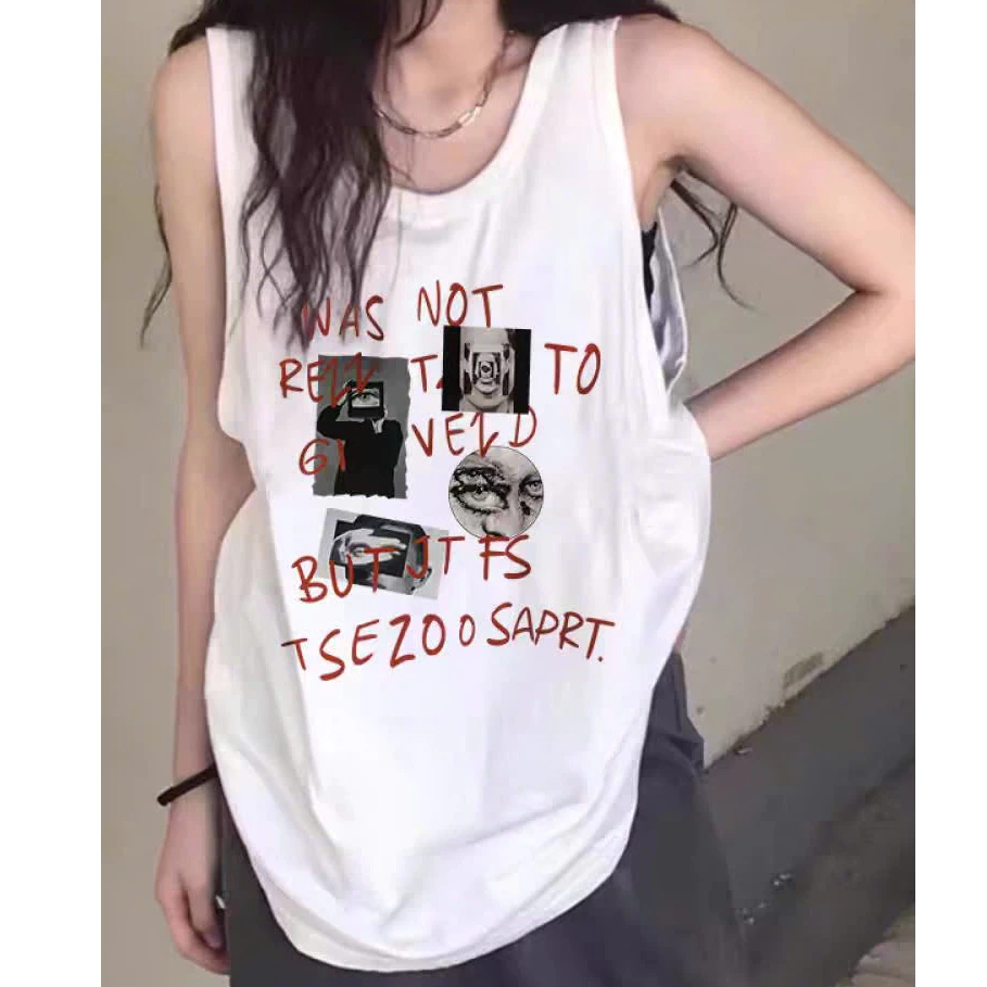 Áo sát nách nữ dáng rộng chất cotton Menina, áo thun 3 lỗ khoét nách form rộng thời trang.