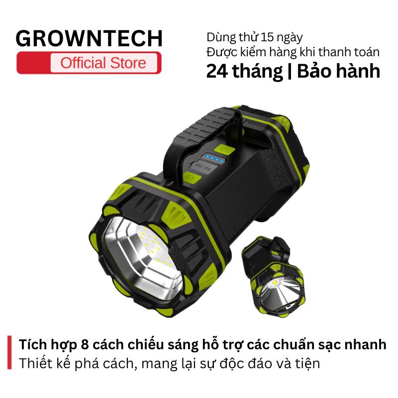 Đèn pin HC-262 8 chế độ siêu sáng, nhỏ gọn, tiện lợi, sử dụng linh hoạt trong nhiều trường hợp