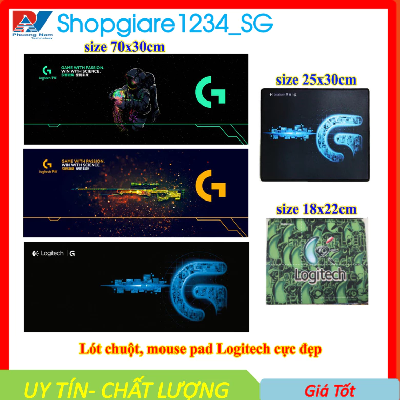 Lót chuột Logitech cỡ lớn 70x30cm(PUBG/ GAME)- Phiên bản đặc biệt của Logitech - Bàn di chuột