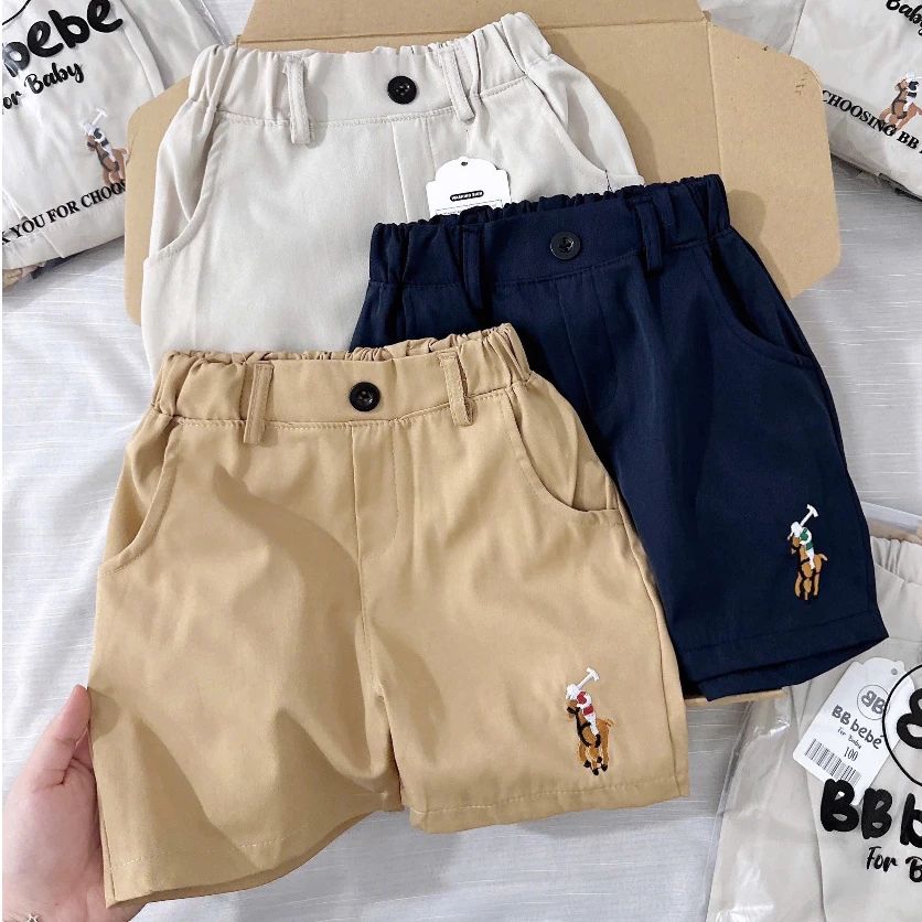 Quần Đùi Thô Cho Bé Trai Chubby Store - Quần Short Thô Bé Trai Mùa Hè Hình Thêu Cực Đẹp 9-26Kg