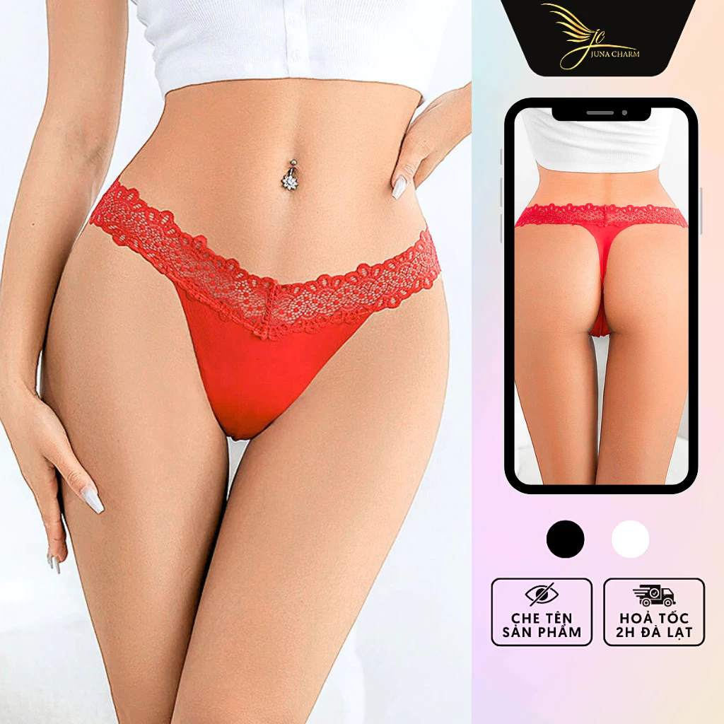 Quần Lót Lọt Khe, Quần Chip Su Phối Ren Sexy JUNA Freesize Thời Trang Đồ Lót Nữ Cao Cấp, Không Lộ Viền/SPT3043