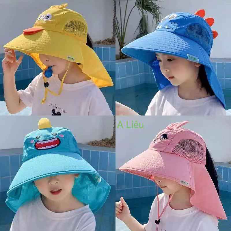 【Hwang】Mũ nón chống nắng hoạ tiết ngộ nghĩnh cho bé iu