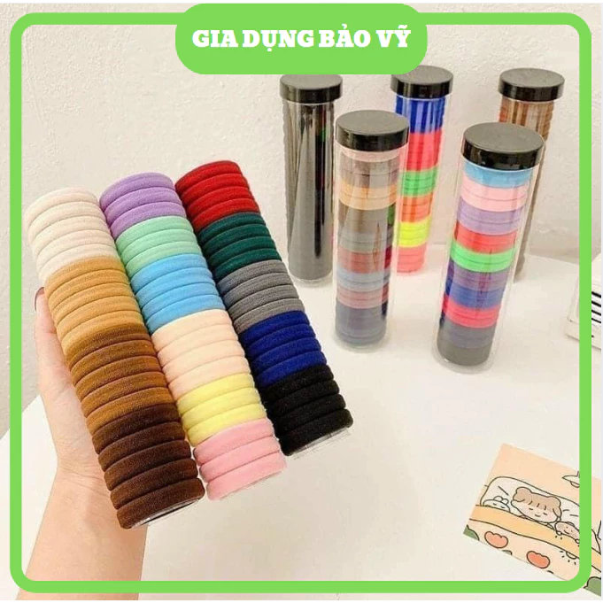 Set hộp 20 cái dây chun buộc tóc nhiều màu
