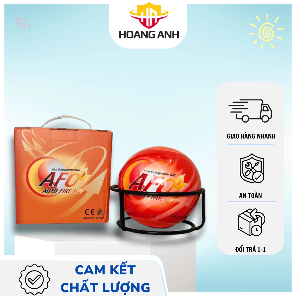 Bóng chữa cháy tự động AFO-1,3kg, tự động kích hoạt khi tiếp xúc với lửa, an toàn tuyệt đối cho người dùng