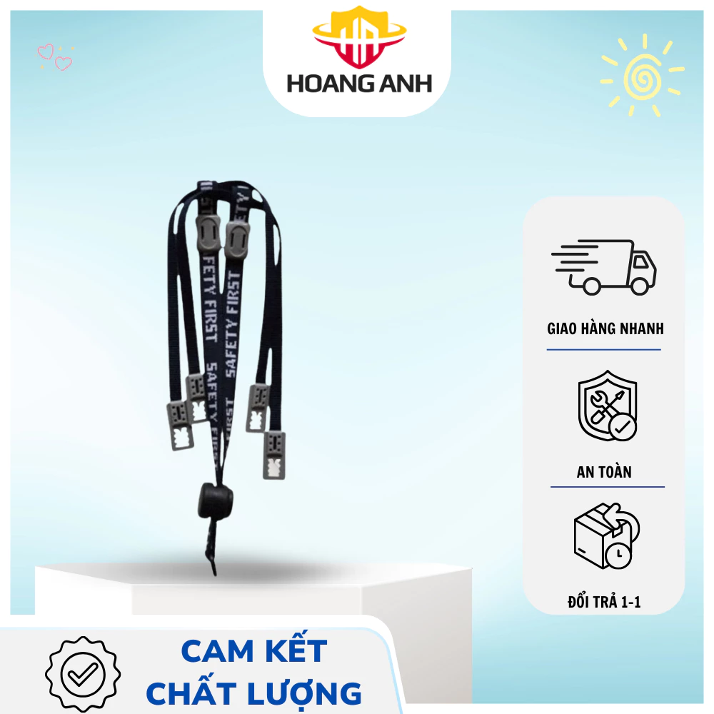 Dây quai mũ bảo hộ Hàn Quốc thiết kế rút tiện lợi, vải sợi mềm bền và dẻo dai, đảm bảo an toàn