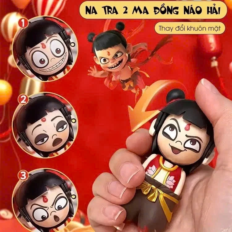 Móc Khoá Natra Lật 4 Khuôn Mặt Ngộ Nghĩnh Hottrend 2025 Phim Ma Đồng Náo Hải