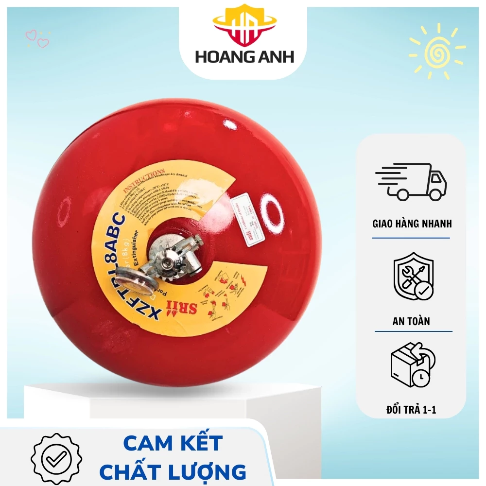 Cầu chữa cháy tự động XZFTBL8ABC 8kg, chữa cháy đa năng, hàng Việt Nam chất lượng cao