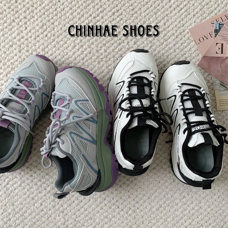 Giày sneaker thể thao dáng chạy đế gọn thoáng khí tăng chiều cao 4cm hack dáng phong cách trẻ trung nữ thể dục G069