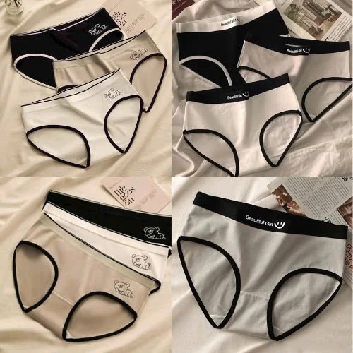 Combo 5-10 quần lót Nữ cottong cute co giãn tốt ,kháng khuẩn,  sz 38-65kg