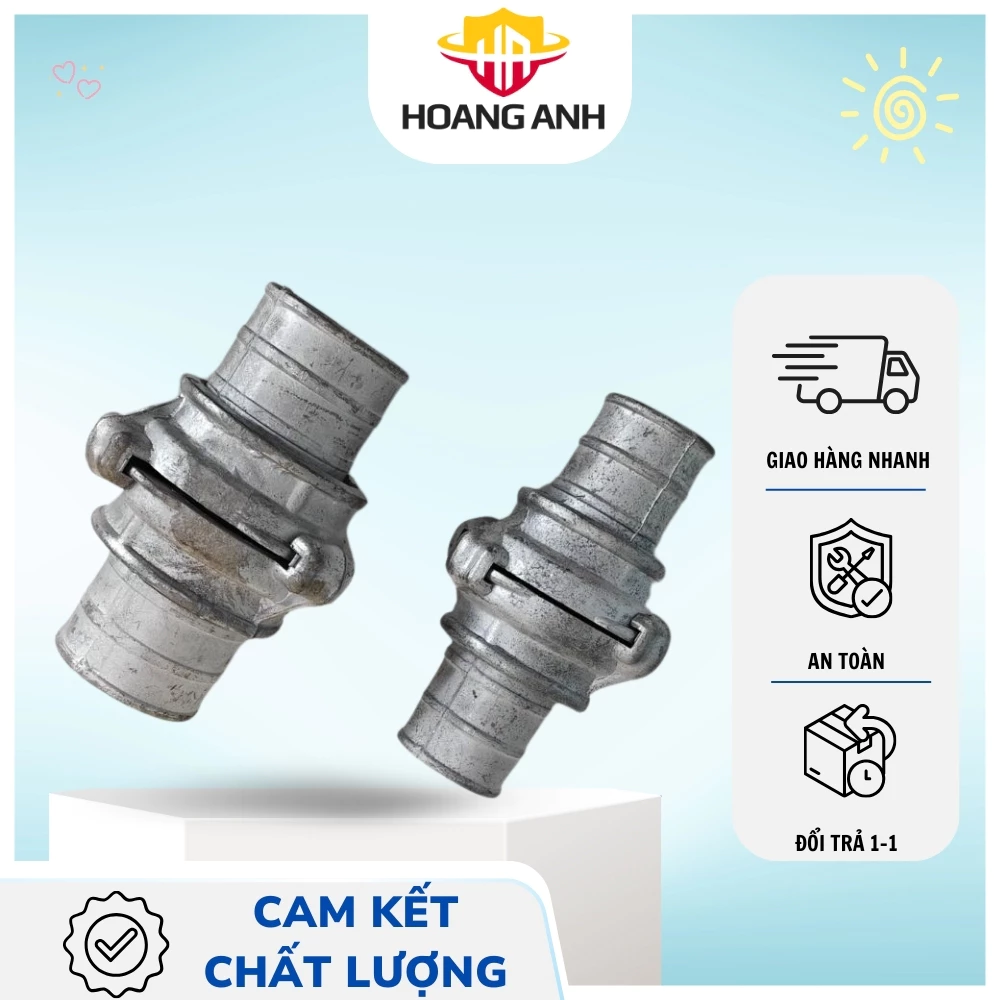 Khớp nối vòi chữa cháy D50/65 thép chống rỉ, hàng Việt Nam kiểm định chất lượng