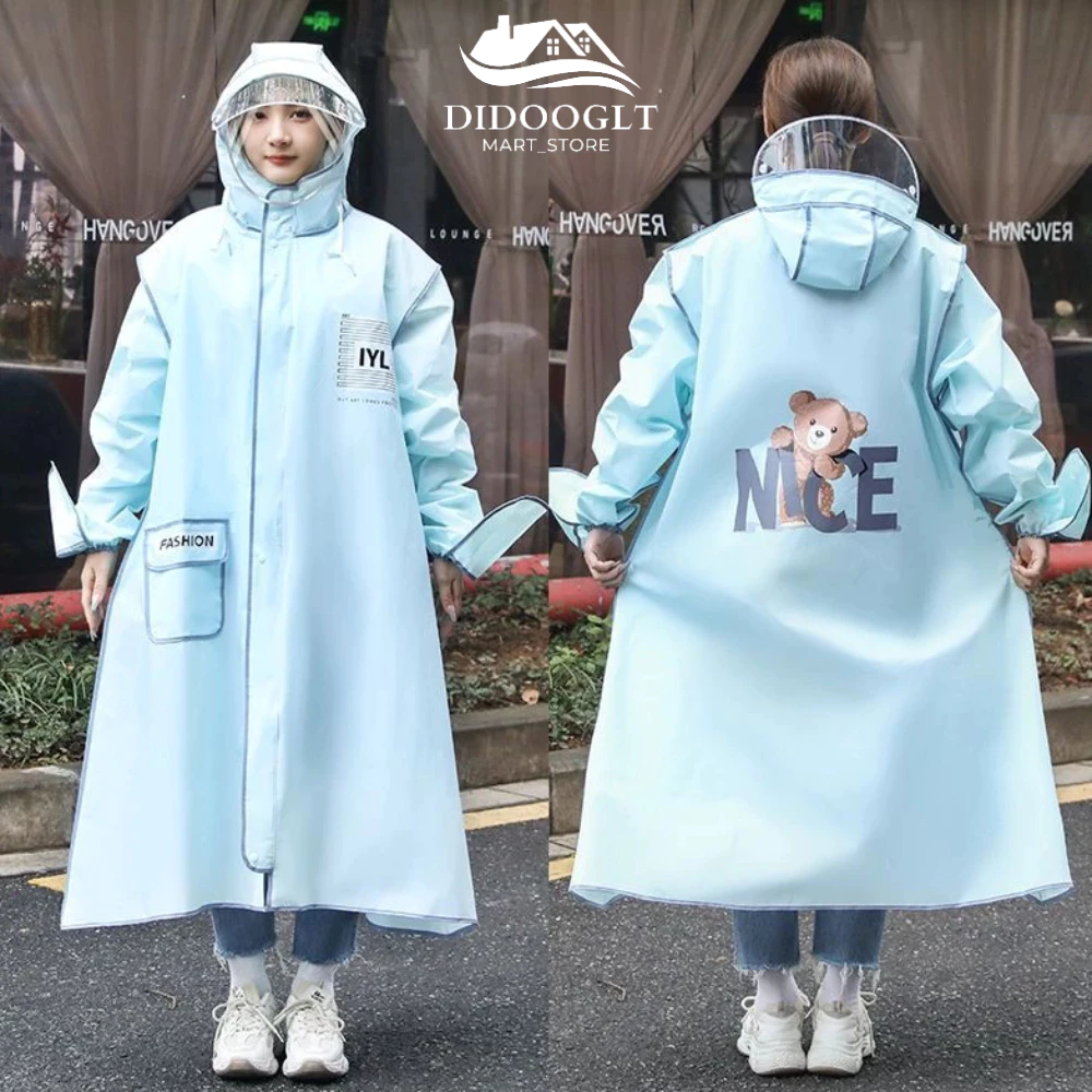 Áo Mưa Gấu Nice Chất Liệu Cao Cấp - Áo Mưa Thời Trang DIDOOGLT Có Khoá Kéo Tiện Lợi