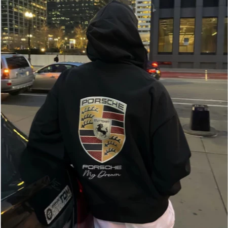 Áo hoodie PORSCHE nam nữ chất nỉ bông cotton cao cấp chuẩn form unisex chính hãng nam nữ mặc đều đẹp BY FASHION BỐN MÙA