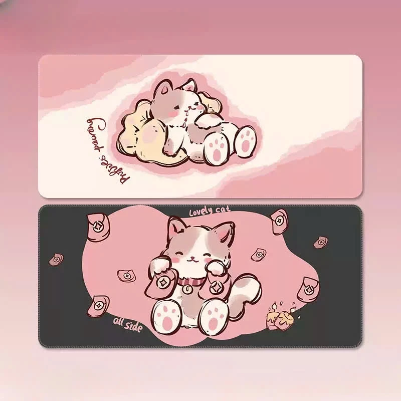 Cute Kitten - Miếng Lót Chuột, Bàn Phím Máy Tính Cute Kitten Anime Bo Viền Chắc Chắn