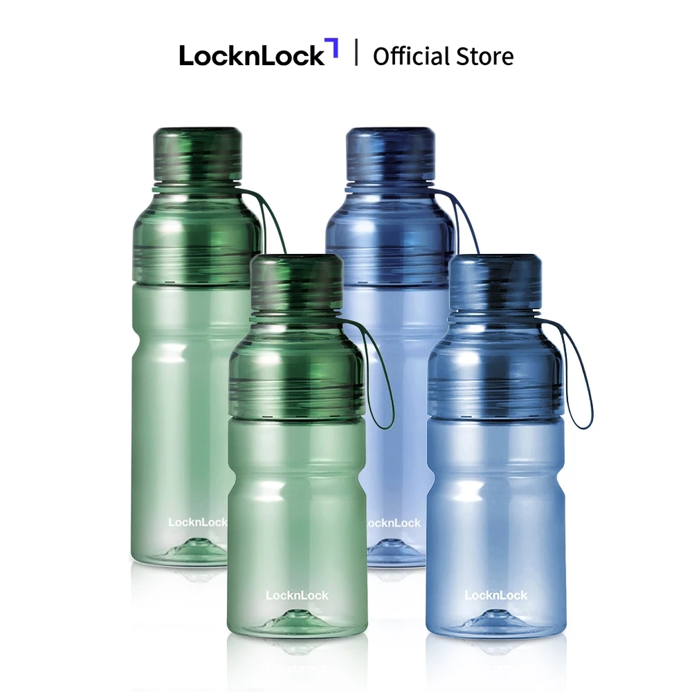 Bình nước nhựa thể thao LocknLock Two-way Sports Bottle 520ml / 680ml - Nắp đôi, có quai xách, tritan an toàn 2 màu