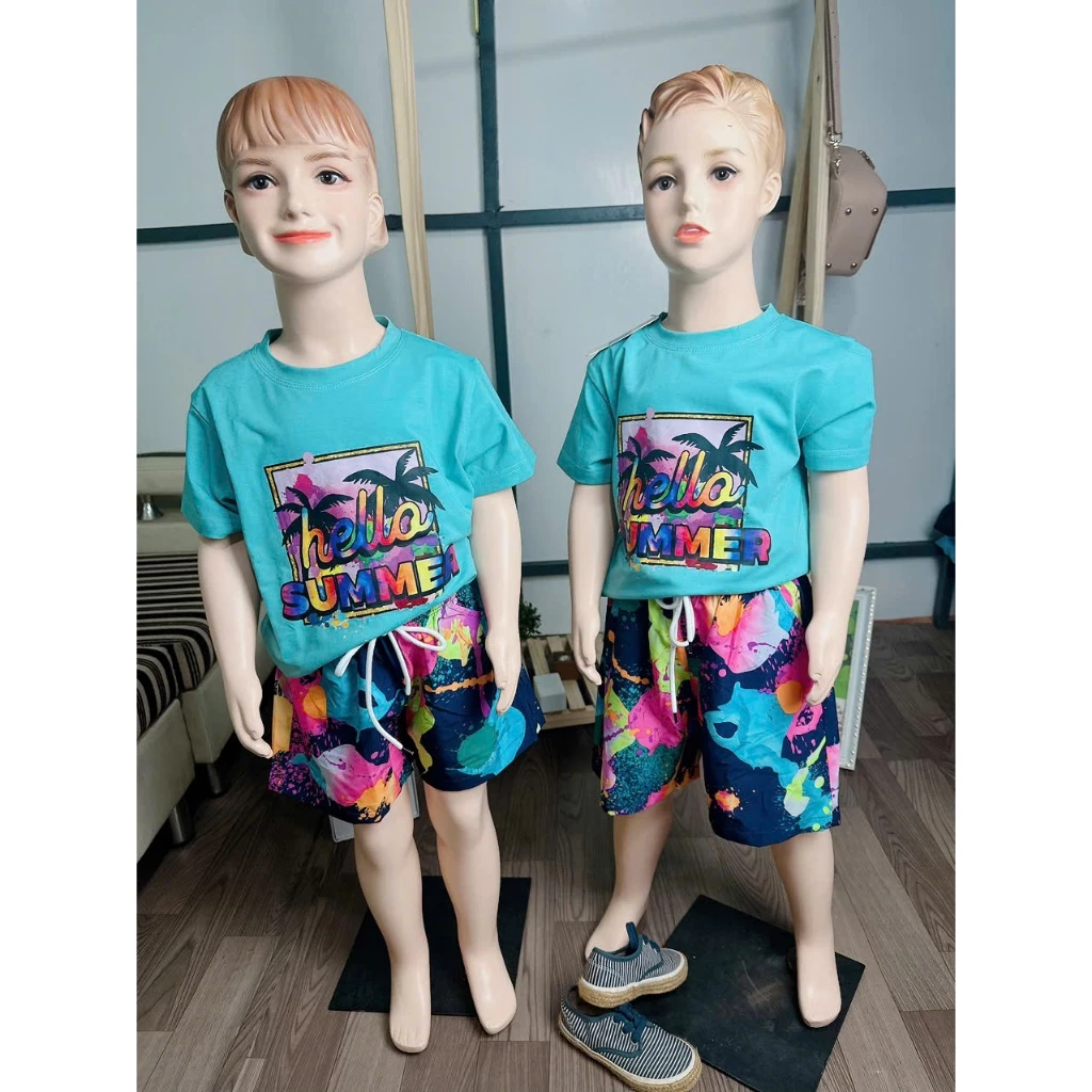 Set gia đình , Bộ thun bé trai , bé gái , ba mẹ mùa hè thoải mái, chất vải mềm mịn co giãn thoáng cho bé ( ảnh thật )