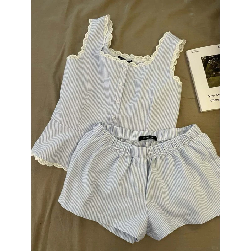 𝐂𝐡𝐚𝐫𝐥𝐨𝐭𝐭𝐞.𝐨𝐝_ Set Bộ Ngủ Hai Dây Phối Ren Nhiều Mẫu Mới Xinh Xắn Cho Mùa Hè