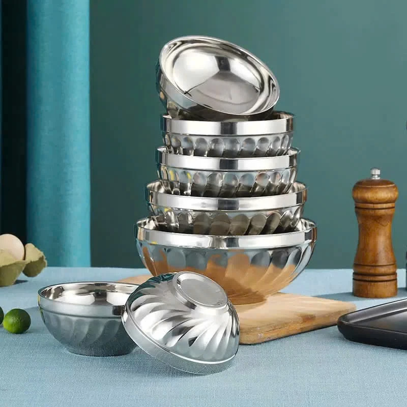 Tô chén bát inox kiểu dáng Hàn Quốc 2 lớp cách nhiệt ,Tô Chén inox cao cấp đủ kích cỡ