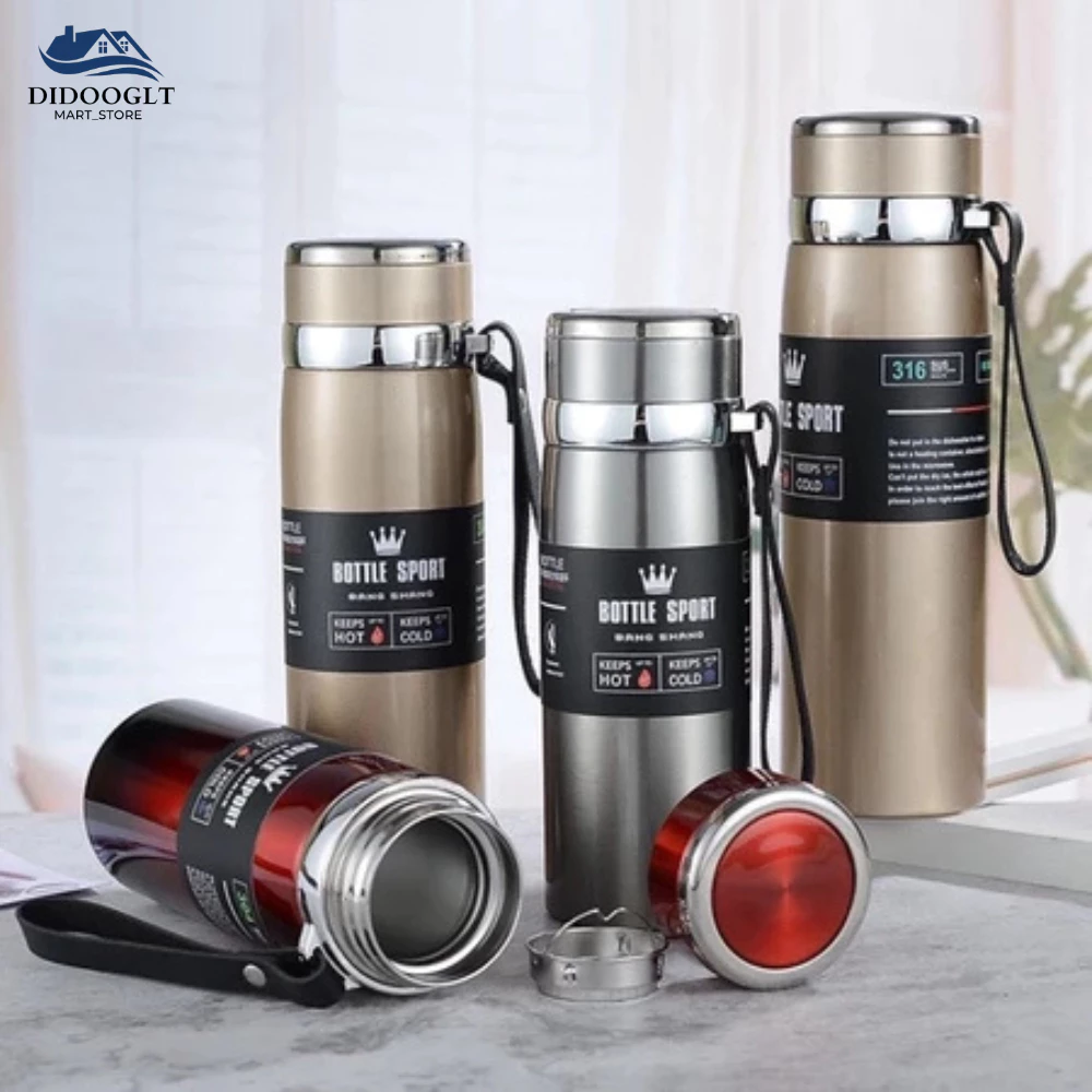 Bình Giữ Nhiệt DIDOOGL 1000ml Cao Cấp - Bình Giữ Nhiệt Lõi Inox 304 Không Gỉ Có Nắp Lọc Trà