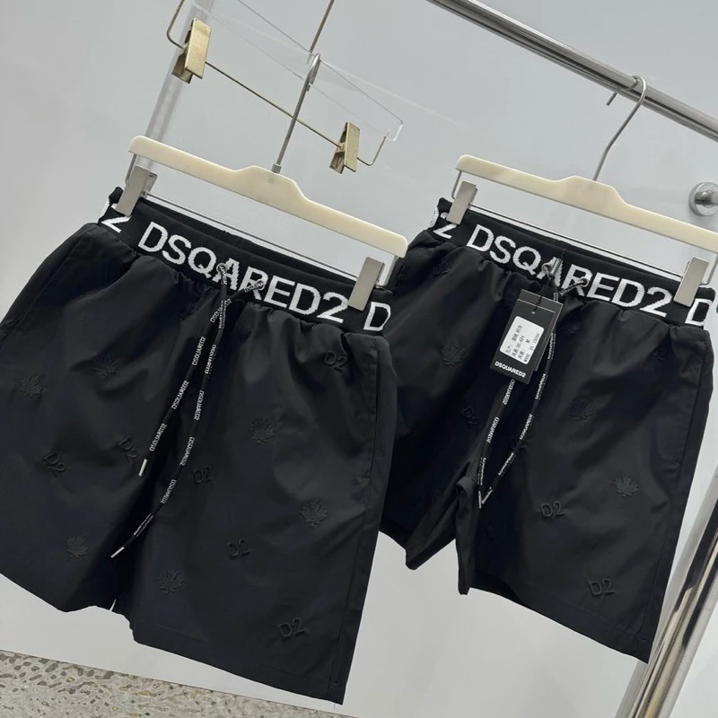 Quần Short Gió Nam PB Gió Dù Thêu Logo Lá Phong D2 Monogram Phối Cạp Chun Dây Rút Hàng Quảng Châu