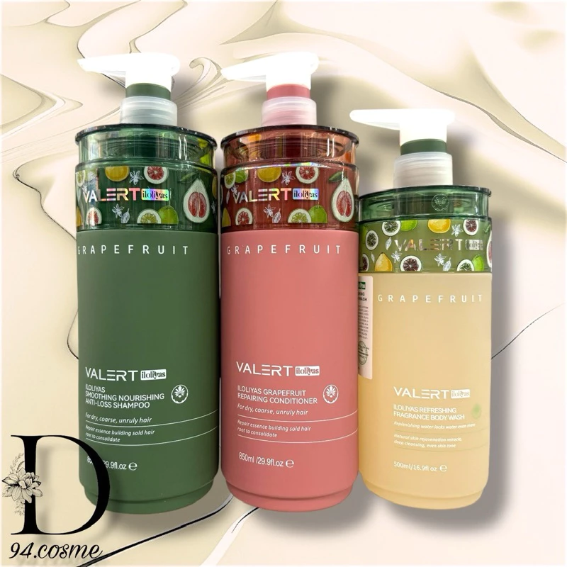 Mẫu mới Cặp Dầu gội xả Bưởi Grapefruit Valert phục hồi và mọc tóc 850ml