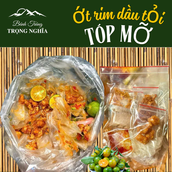 Bánh Tráng ớt rim dầu tỏi tóp mỡ Trọng Nghĩa