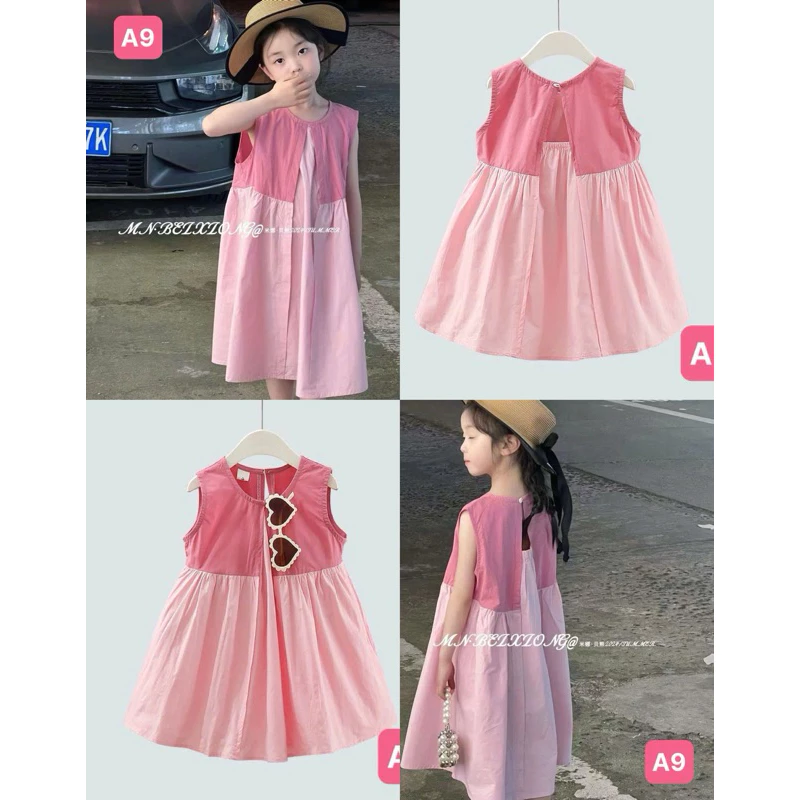 ĐẦM Sát nách phối 2 màu chất thô nến size 8-26kg