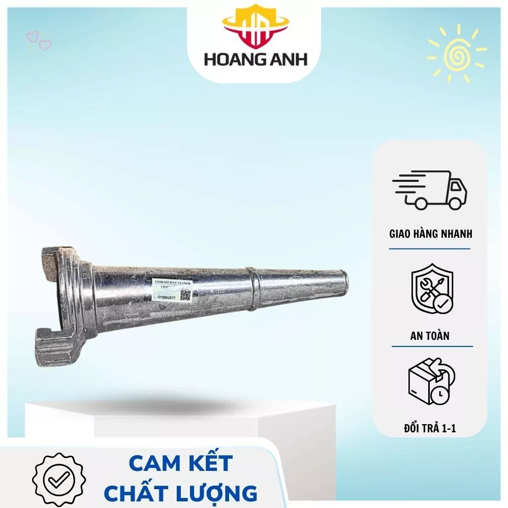 Lăng cứu hỏa D50/D65 gắn cùng vòi chữa cháy chất liệu thép chống rỉ, kiểm định hợp tiêu chuẩn an toàn PCCC