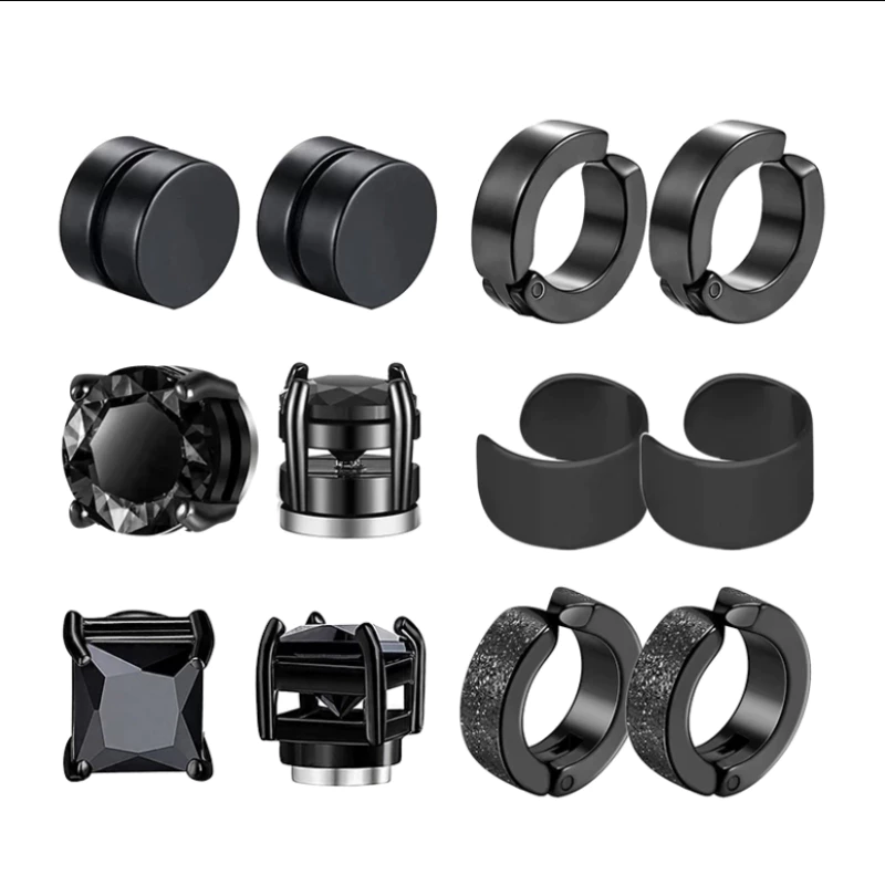 Khuyên tai nam titan không gỉ thiết kế Gavi basic phong cách Hàn Quốc phù hợp mọi phong cách - Hoa Tai Tổng Hợp