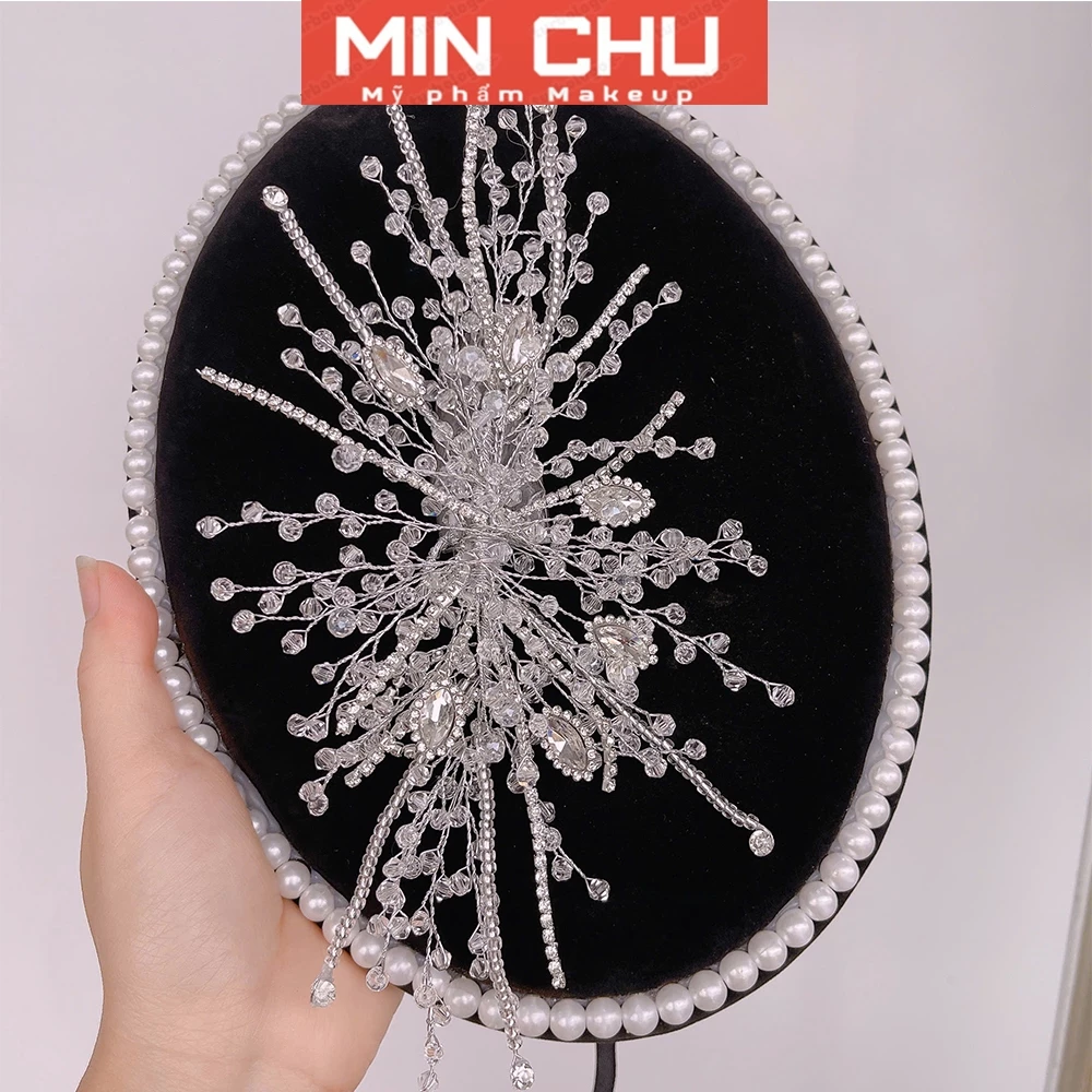 Cài hoa đá, bờm hoa cài tóc cô dâu đính đá