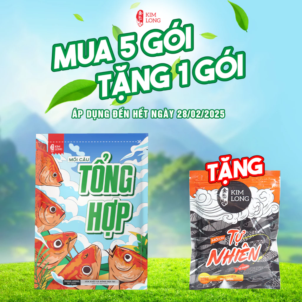 [Mua 5 Tặng 1] Mồi Câu Đài Tổng Hợp Kim Long Mồi Câu Cá Phi Chép Trôi Mồi Câu Bột Siêu Nhạy