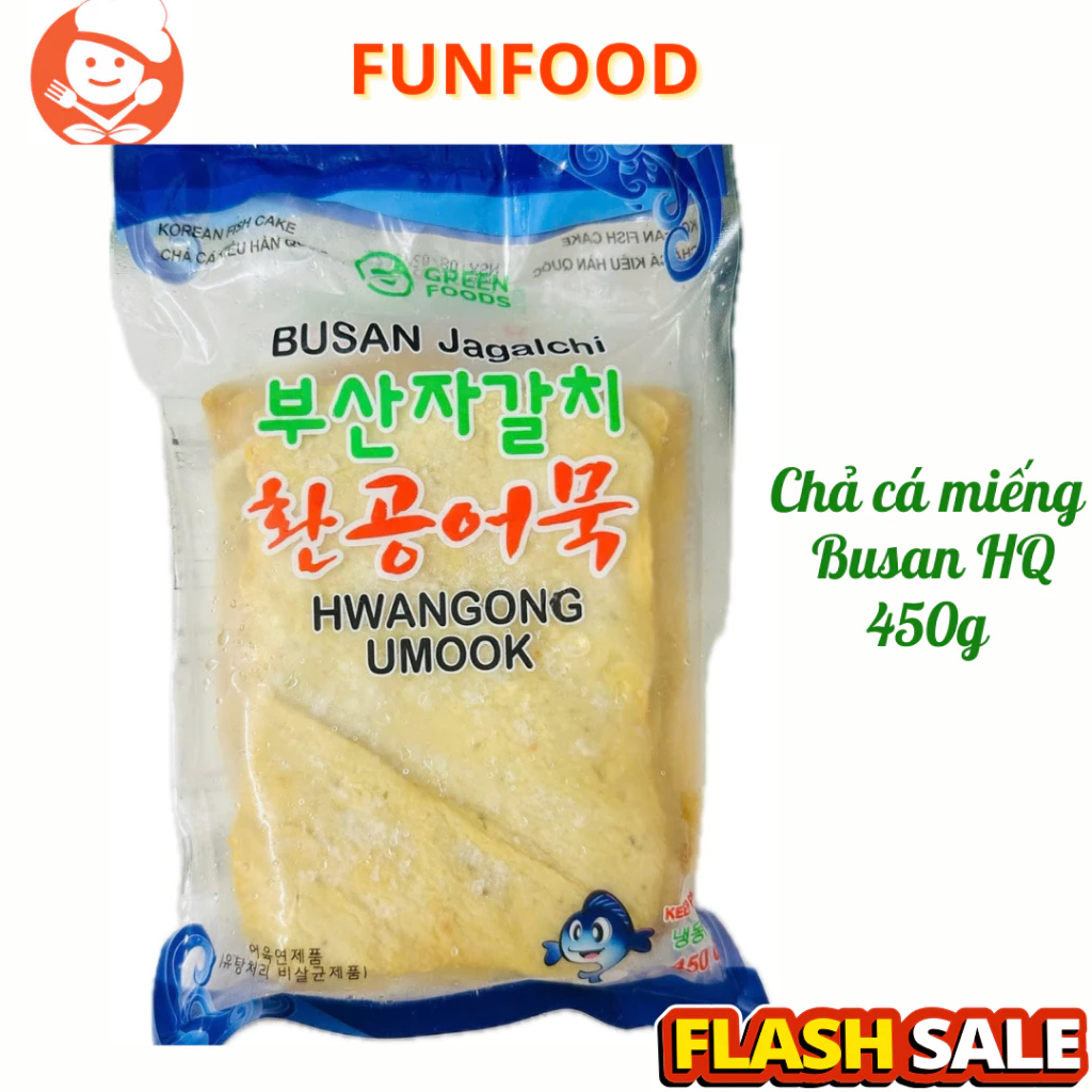Chả cá Hàn Quốc Busan 450g. Loại ngon nhất, chả cá miếng, chả cá nấu tokbokki, chả cá chiên