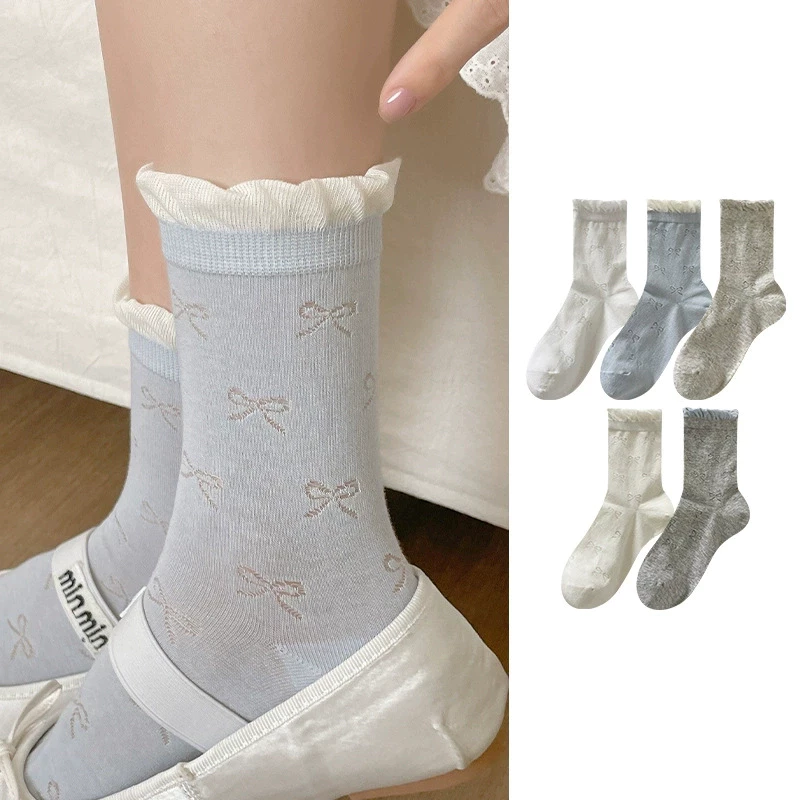 Tất nữ cổ ren bèo Vớ nữ cổ ngắn Sợi cotton cao cấp, thoáng khí, mềm nhẹ - Sản phẩm cao cấp
