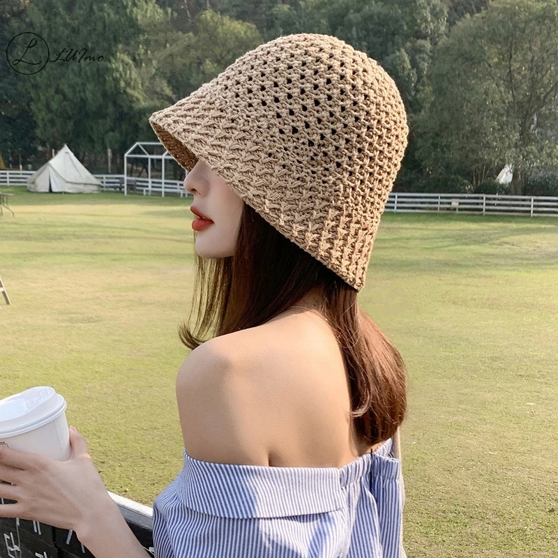 【Hwang】Nón Cối Rộng Vành Thời Trang Đi Biển Mùa Hè Cho Nữ