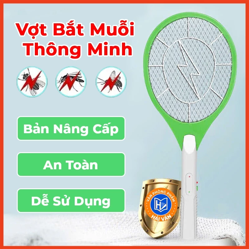 Vợt Bắt Muỗi  Tia Sét Thông Minh, Vợt Muỗi Ruồi Ba Lớp Lưới An Toàn Bảo Hành 12 Tháng