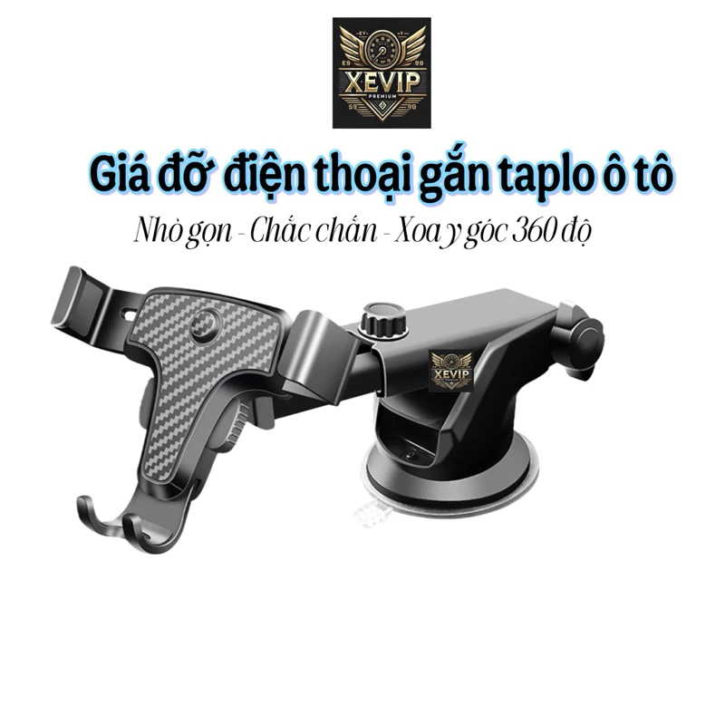 [bộ chân + mặt đỡ] Giá Đỡ Kẹp Điện Thoại Trên Xe Ô Tô – Kẹp Gắn Khe Gió Điều Hòa, Xoay 360 Độ, Nhỏ Gọn & Chắc Chắn