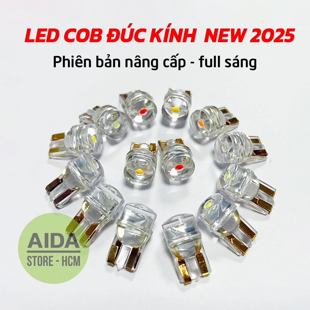 ĐÈN LED T10 COB ĐÚC KÍNH CHỐNG NƯỚC - CHIP THẾ HỆ MỚI, SÁNG KHỎE 360°