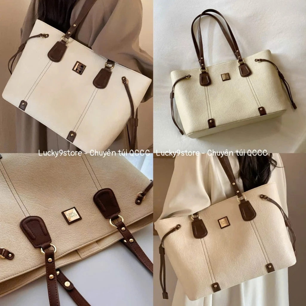 Túi tote Túi công sở size 40 đeo vai đi học đi làm đựng vừa laptop hàng Quảng Châu chất da siêu đẹp K0603#