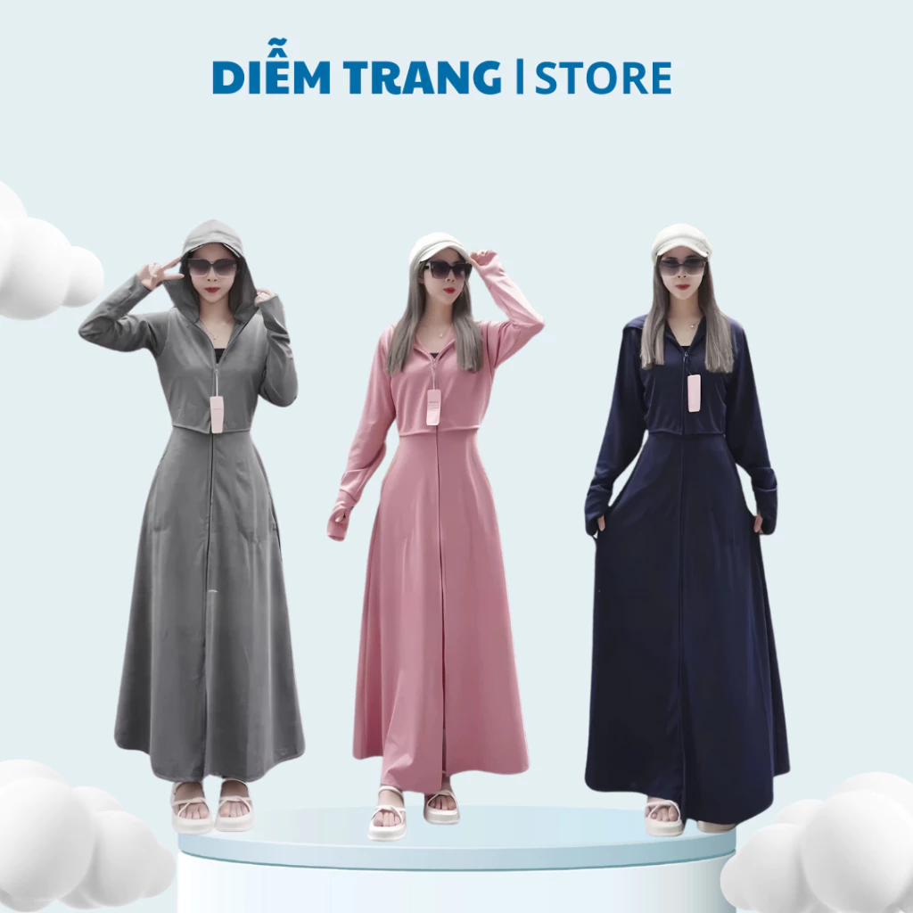 Áo chống nắng croptop toàn thân nữ, Áo choàng chống nắng 2 lớp chống tia uv chất liệu dày dặn thóang mát ( Hàng Đẹp )
