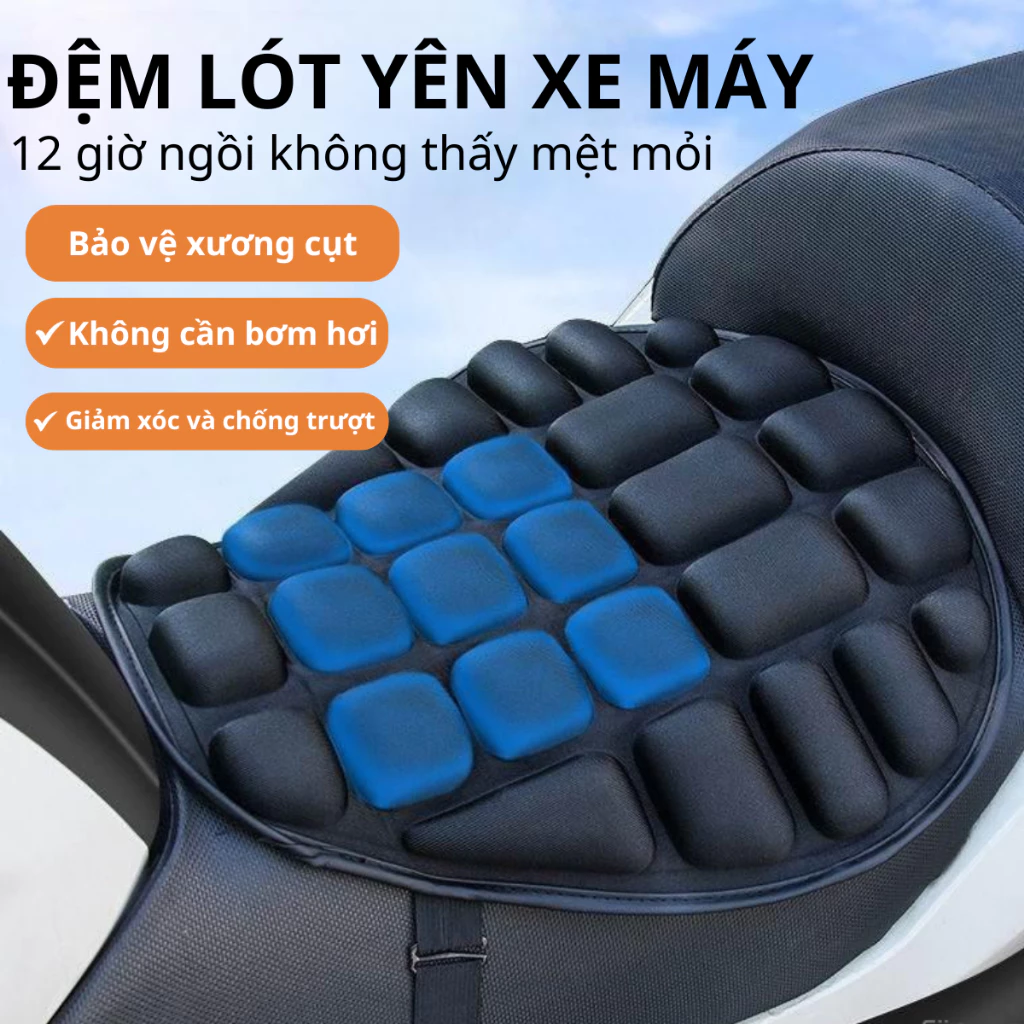 Đệm Lót Yên Xe Máy Chống Ê Mông - Phù Hợp Cho Shipper, Phượt Thủ -  Đệm Lót Yên Xe Đàn Hồi Thoáng Khí Ngồi Cả Ngày Không