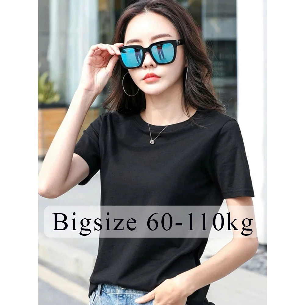 Áo thun nữ form suông trơn đơn giản không họa tiết, áo thun bigsize 110kg ATT